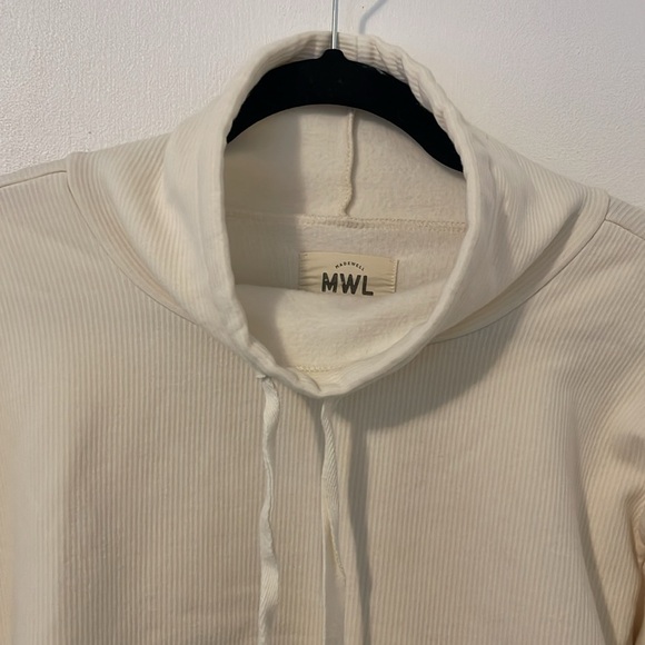 Madewell MWL Cabincore Ribbed Funnelneck Sweatshirt Large - Picture 3 of 7
